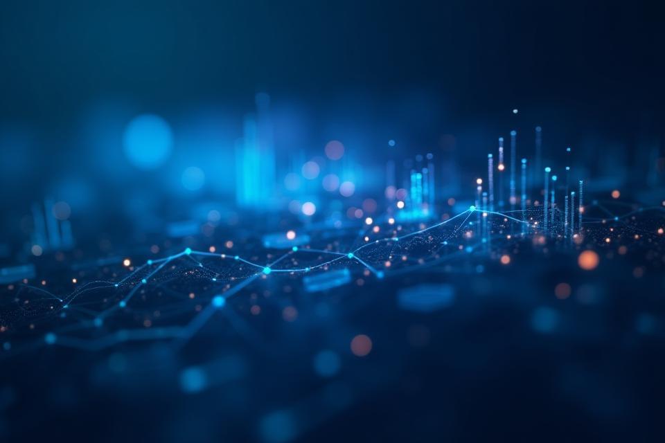 Abstract image representing AI transforming business data